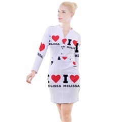 I Love Melissa Button Long Sleeve Dress by ilovewhateva