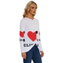 I love melissa Long Sleeve Crew Neck Pullover Top View3