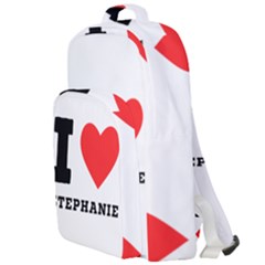 I Love Stephanie Double Compartment Backpack by ilovewhateva