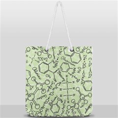 Multicolored Chemical Bond Illustration Chemistry Formula Science Full Print Rope Handle Tote (large) by Jancukart