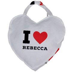 I Love Rebecca Giant Heart Shaped Tote by ilovewhateva