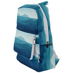 Ai Generated Ocean Waves Sea Water Nautical Travelers  Backpack by Pakemis