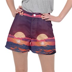 Sunset Ocean Beach Water Tropical Island Vacation 5 Ripstop Shorts by Pakemis