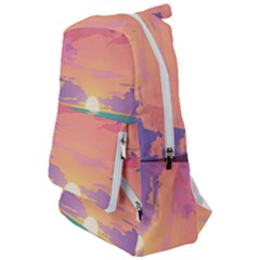 Sunset Ocean Beach Water Tropical Island Vacation 4 Travelers  Backpack by Pakemis