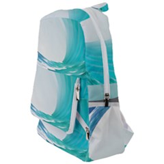 Tsunami Tidal Wave Wave Minimalist Ocean Sea 2 Travelers  Backpack by Pakemis