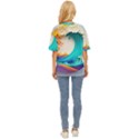 Tsunami Tidal Wave Wave Minimalist Ocean Sea 3 Oversized Basic Tee View4