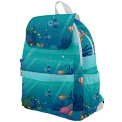 Ai Generated Ocean Sea Fish Aquatic Water Nature 2 Top Flap Backpack by Pakemis