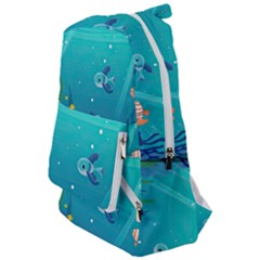 Ai Generated Ocean Sea Fish Aquatic Water Nature 2 Travelers  Backpack by Pakemis