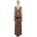 Rustic Charm Abstract Print Thigh Split Maxi Dress View1