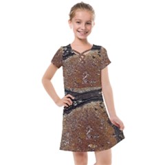 Rustic Charm Abstract Print Kids  Cross Web Dress by dflcprintsclothing