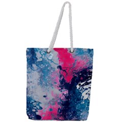 Fluid Art Pattern Full Print Rope Handle Tote (large) by GardenOfOphir