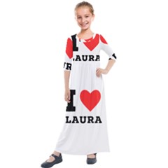 I Love Laura Kids  Quarter Sleeve Maxi Dress by ilovewhateva