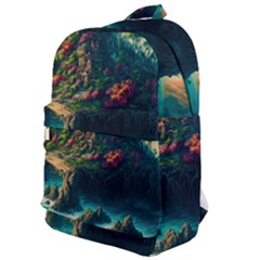 Tropical Island Paradise Ocean Sea Palm Trees Classic Backpack by Pakemis