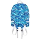 Pattern Ocean Waves Blue Nature Sea Abstract Zip Bottom Backpack View3