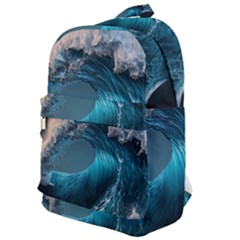 Tsunami Waves Ocean Sea Water Rough Seas 2 Classic Backpack by Pakemis