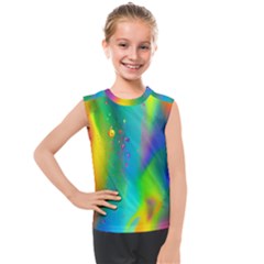 Liquid Shapes - Fluid Arts - Watercolor - Abstract Backgrounds Kids  Mesh Tank Top by GardenOfOphir