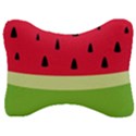 Watermelon Fruit Food Healthy Vitamins Nutrition Velour Seat Head Rest Cushion View1