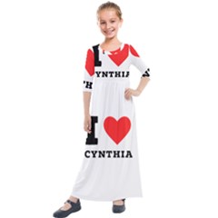 I Love Cynthia Kids  Quarter Sleeve Maxi Dress by ilovewhateva