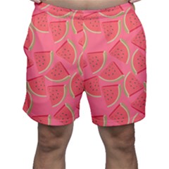 Watermelon Background Watermelon Wallpaper Men s Shorts by Wegoenart