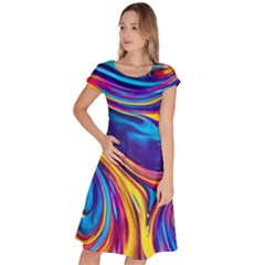 Dancing In The Liquid Light Classic Short Sleeve Dress by GardenOfOphir