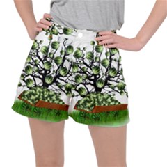 Watermelon Tree Abstraction On Watermelon Abundance Ripstop Shorts by Wegoenart