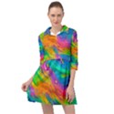 Marble Art Pattern Mini Skater Shirt Dress View1