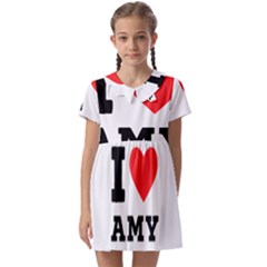 I Love Amy Kids  Asymmetric Collar Dress by ilovewhateva