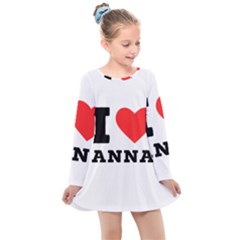 I Love Anna Kids  Long Sleeve Dress by ilovewhateva