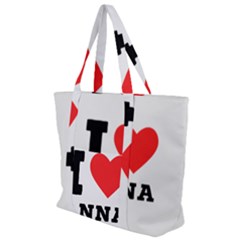 I Love Anna Zip Up Canvas Bag by ilovewhateva