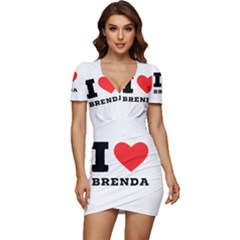 I Love Brenda Low Cut Cap Sleeve Mini Dress by ilovewhateva