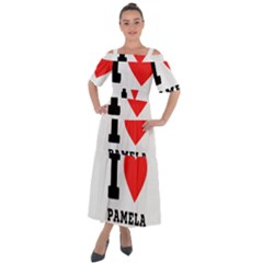 I Love Pamela Shoulder Straps Boho Maxi Dress  by ilovewhateva