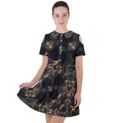 Flytrap Short Sleeve Shoulder Cut Out Dress  by MRNStudios