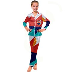 Zip Pay Special Series 13 Kid s Satin Long Sleeve Pajamas Set by Mrsondesign