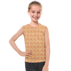 Peach Leafs Kids  Mesh Tank Top by Sparkle