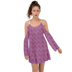 Violet Flowers Boho Dress by Sparkle