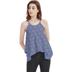 Blue Diamonds Flowy Camisole Tank Top by Sparkle