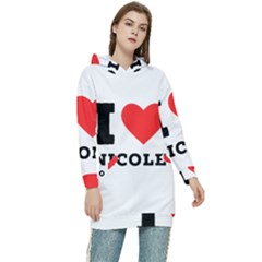 I Love Nicole Women s Long Oversized Pullover Hoodie by ilovewhateva