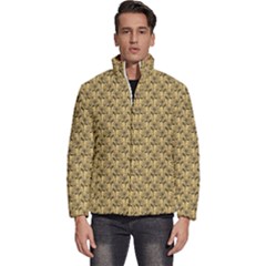 Flowers Men s Puffer Bubble Jacket Coat by Sparkle