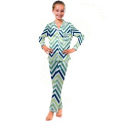 Pattern 37 Kid s Satin Long Sleeve Pajamas Set by GardenOfOphir