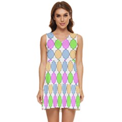 Quatrefoil Ii Tiered Sleeveless Mini Dress by GardenOfOphir