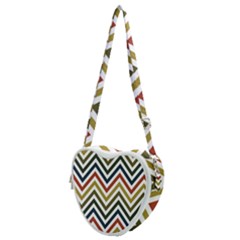 Chevron Ii Heart Shoulder Bag by GardenOfOphir