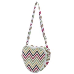 Colorful Chevron Heart Shoulder Bag by GardenOfOphir