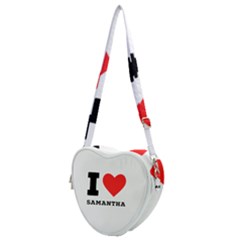 I Love Samantha Heart Shoulder Bag by ilovewhateva