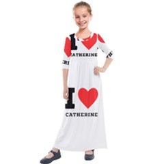 I Love Catherine Kids  Quarter Sleeve Maxi Dress by ilovewhateva