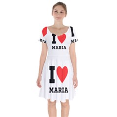 I Love Maria Short Sleeve Bardot Dress by ilovewhateva