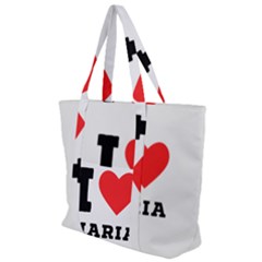 I Love Maria Zip Up Canvas Bag by ilovewhateva