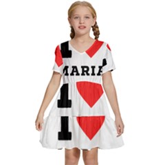 I Love Maria Kids  Short Sleeve Tiered Mini Dress by ilovewhateva