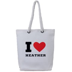 I Love Heather Full Print Rope Handle Tote (small) by ilovewhateva