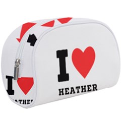 I Love Heather Make Up Case (large) by ilovewhateva