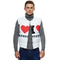 I Love Heather Men s Short Button Up Puffer Vest	 by ilovewhateva